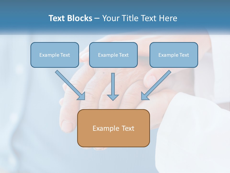 A Couple Of People Holding Hands Over Each Other PowerPoint Template