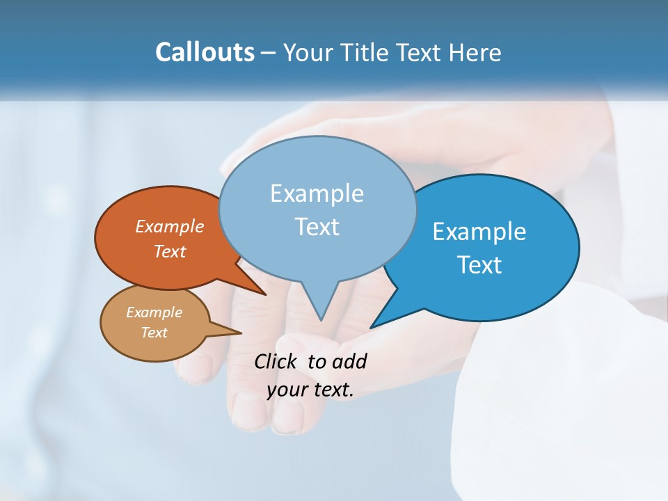 A Couple Of People Holding Hands Over Each Other PowerPoint Template