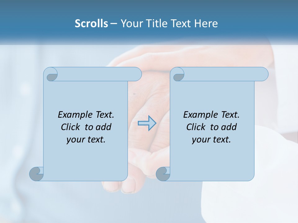 A Couple Of People Holding Hands Over Each Other PowerPoint Template