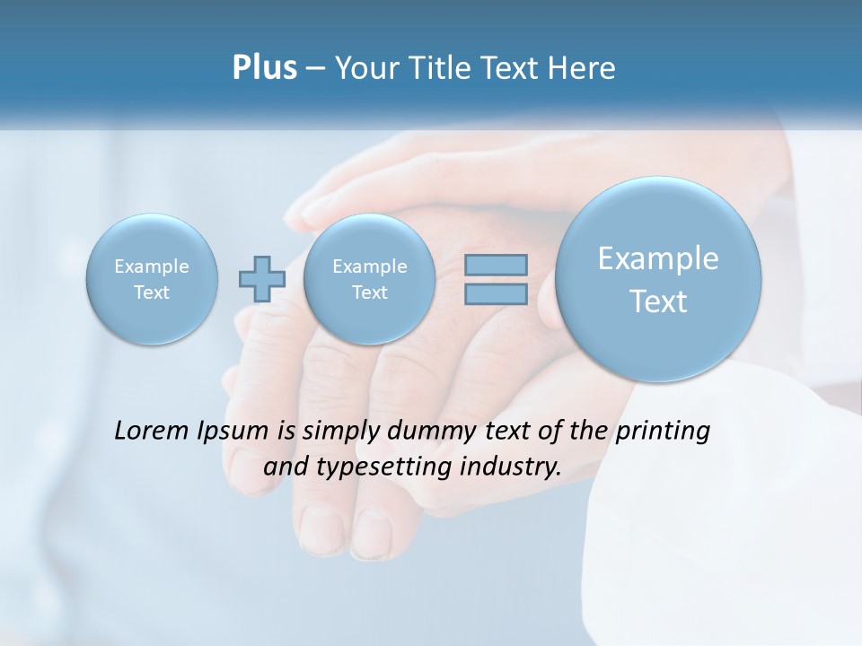 A Couple Of People Holding Hands Over Each Other PowerPoint Template
