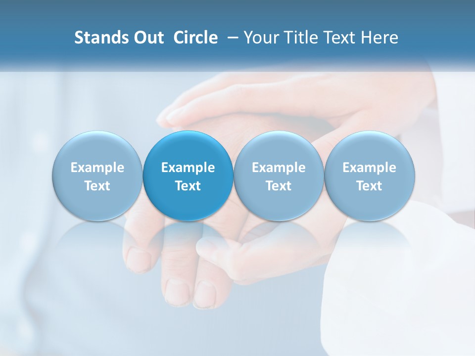 A Couple Of People Holding Hands Over Each Other PowerPoint Template