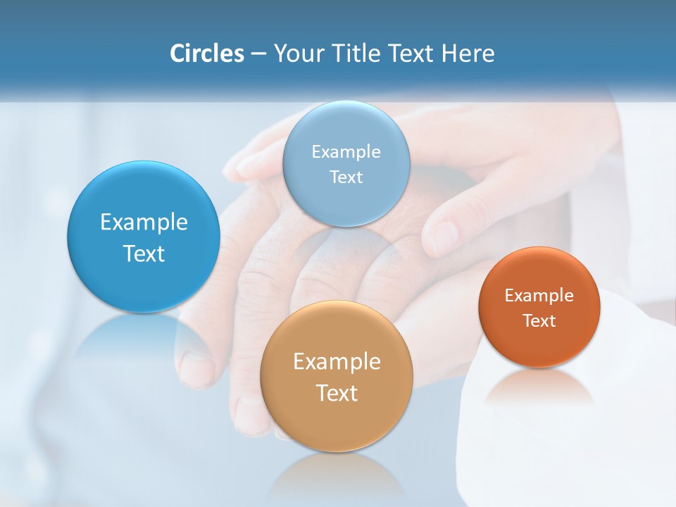 A Couple Of People Holding Hands Over Each Other PowerPoint Template