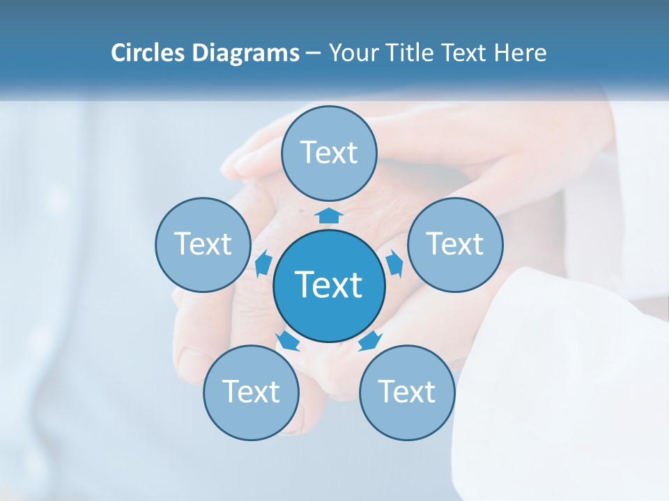 A Couple Of People Holding Hands Over Each Other PowerPoint Template