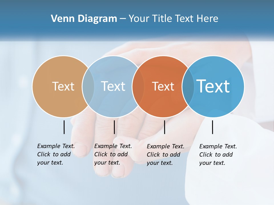A Couple Of People Holding Hands Over Each Other PowerPoint Template