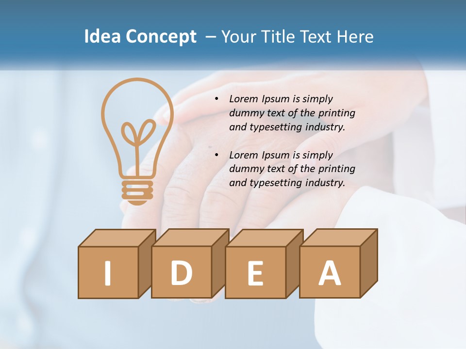 A Couple Of People Holding Hands Over Each Other PowerPoint Template