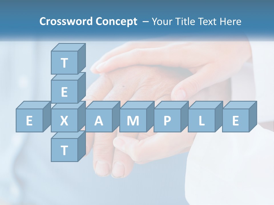 A Couple Of People Holding Hands Over Each Other PowerPoint Template