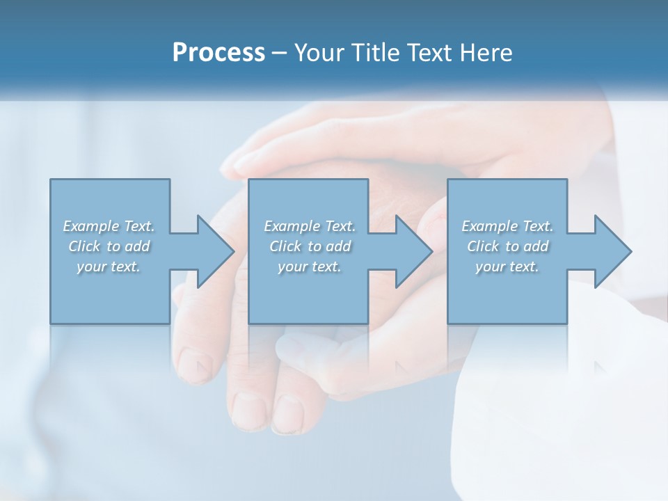 A Couple Of People Holding Hands Over Each Other PowerPoint Template
