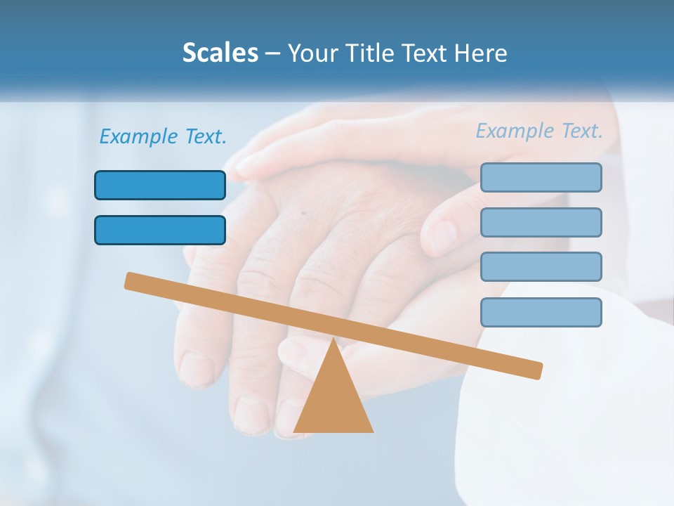 A Couple Of People Holding Hands Over Each Other PowerPoint Template