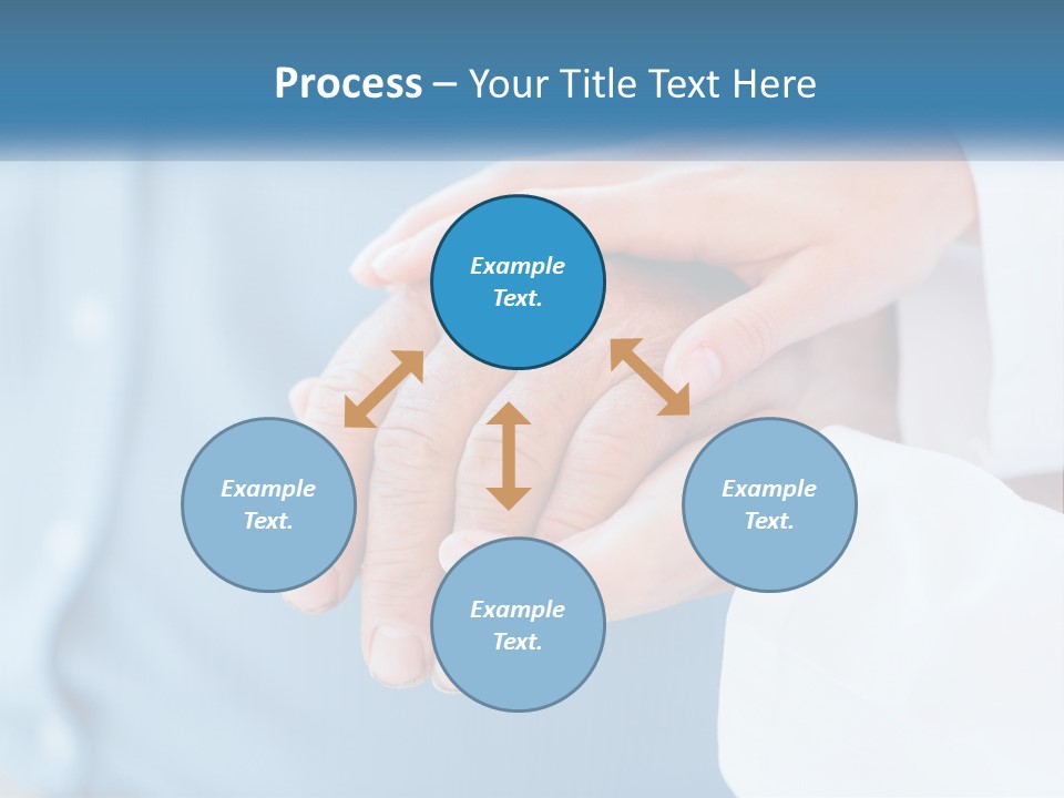 A Couple Of People Holding Hands Over Each Other PowerPoint Template