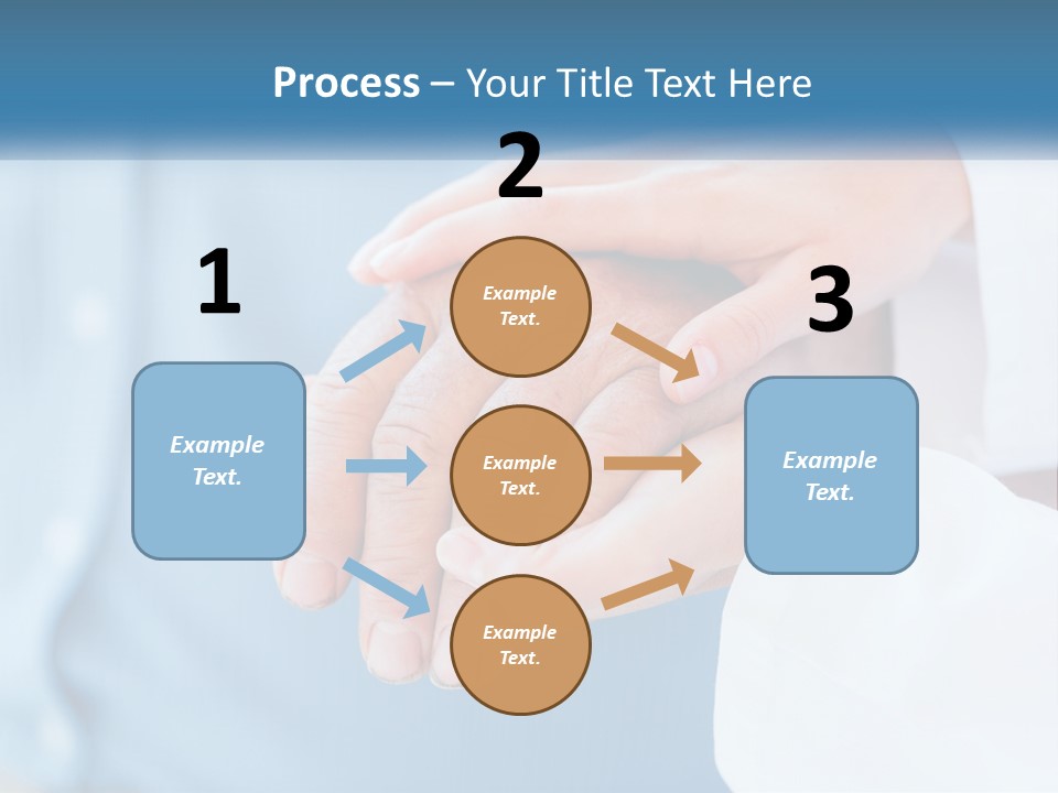 A Couple Of People Holding Hands Over Each Other PowerPoint Template