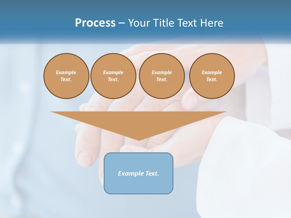A Couple Of People Holding Hands Over Each Other PowerPoint Template