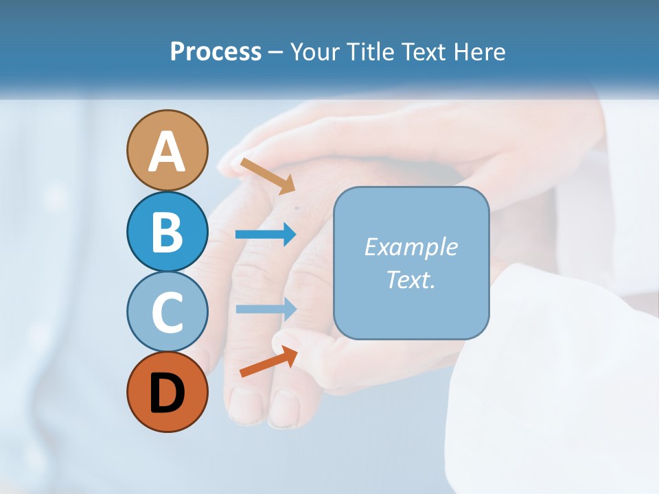 A Couple Of People Holding Hands Over Each Other PowerPoint Template