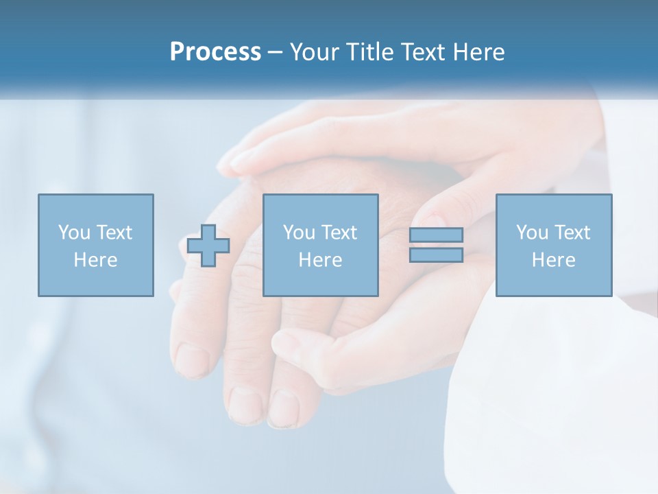 A Couple Of People Holding Hands Over Each Other PowerPoint Template