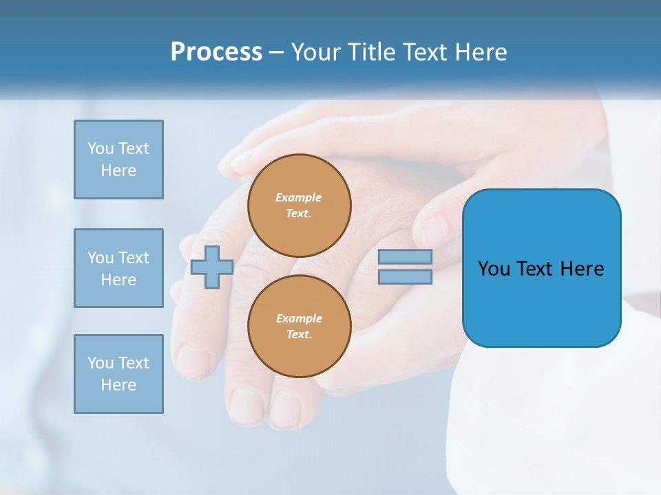 A Couple Of People Holding Hands Over Each Other PowerPoint Template