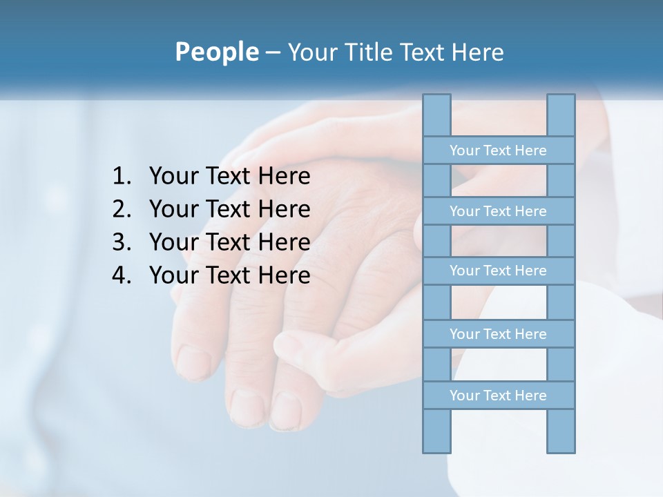 A Couple Of People Holding Hands Over Each Other PowerPoint Template
