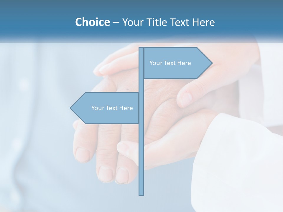 A Couple Of People Holding Hands Over Each Other PowerPoint Template