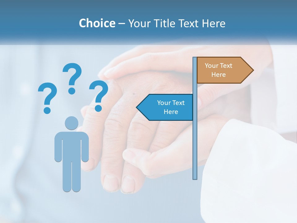 A Couple Of People Holding Hands Over Each Other PowerPoint Template