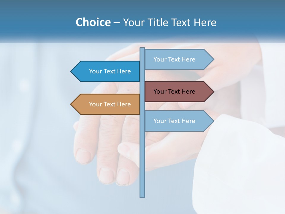 A Couple Of People Holding Hands Over Each Other PowerPoint Template
