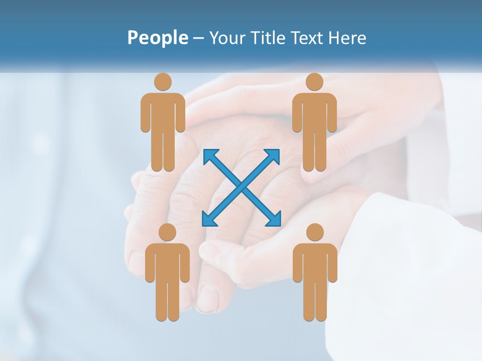 A Couple Of People Holding Hands Over Each Other PowerPoint Template