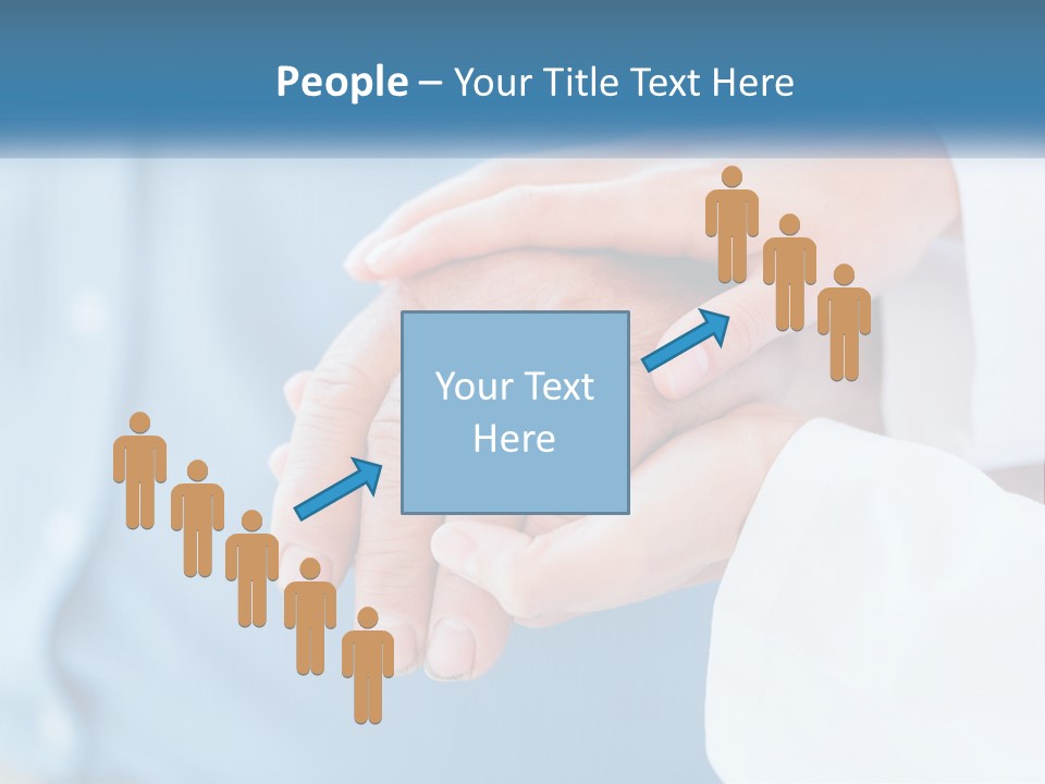 A Couple Of People Holding Hands Over Each Other PowerPoint Template