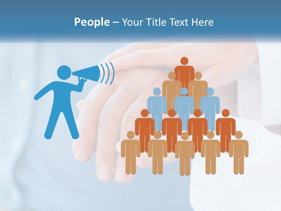 A Couple Of People Holding Hands Over Each Other PowerPoint Template