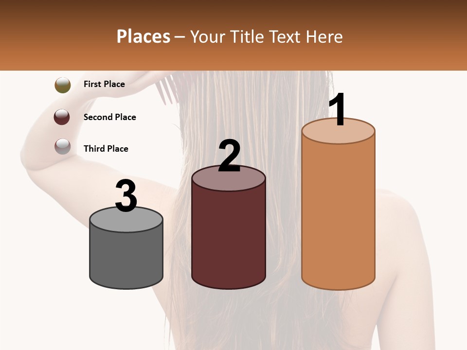 A Woman Holding A Comb Over Her Hair PowerPoint Template