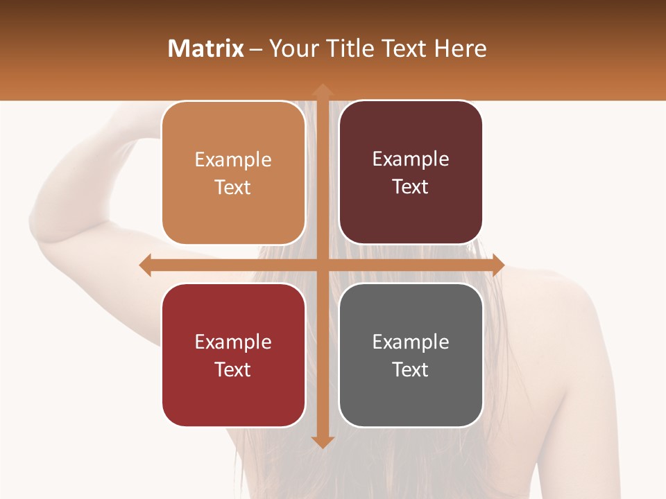 A Woman Holding A Comb Over Her Hair PowerPoint Template