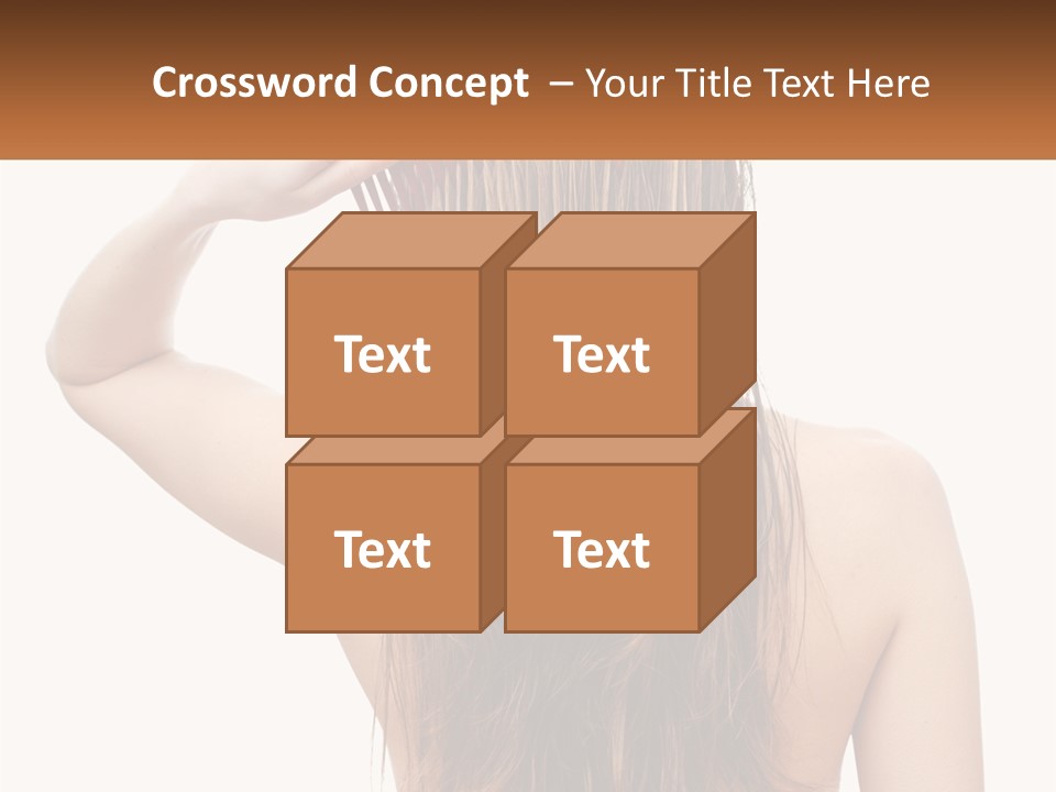 A Woman Holding A Comb Over Her Hair PowerPoint Template