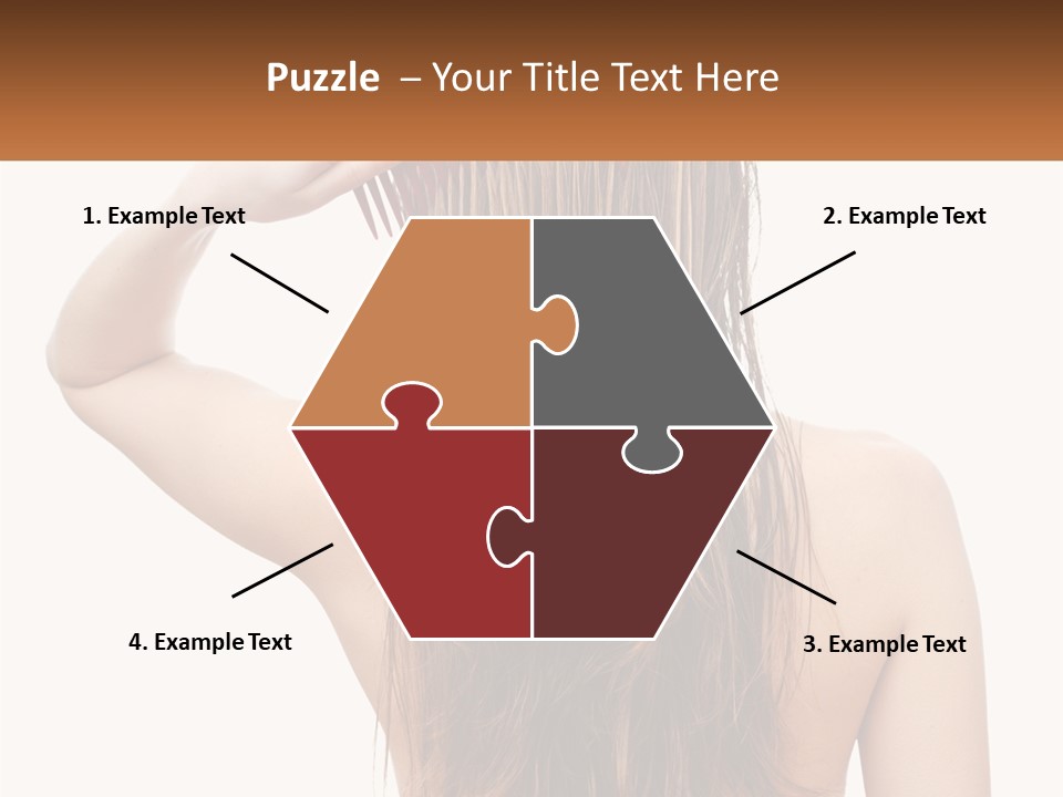 A Woman Holding A Comb Over Her Hair PowerPoint Template