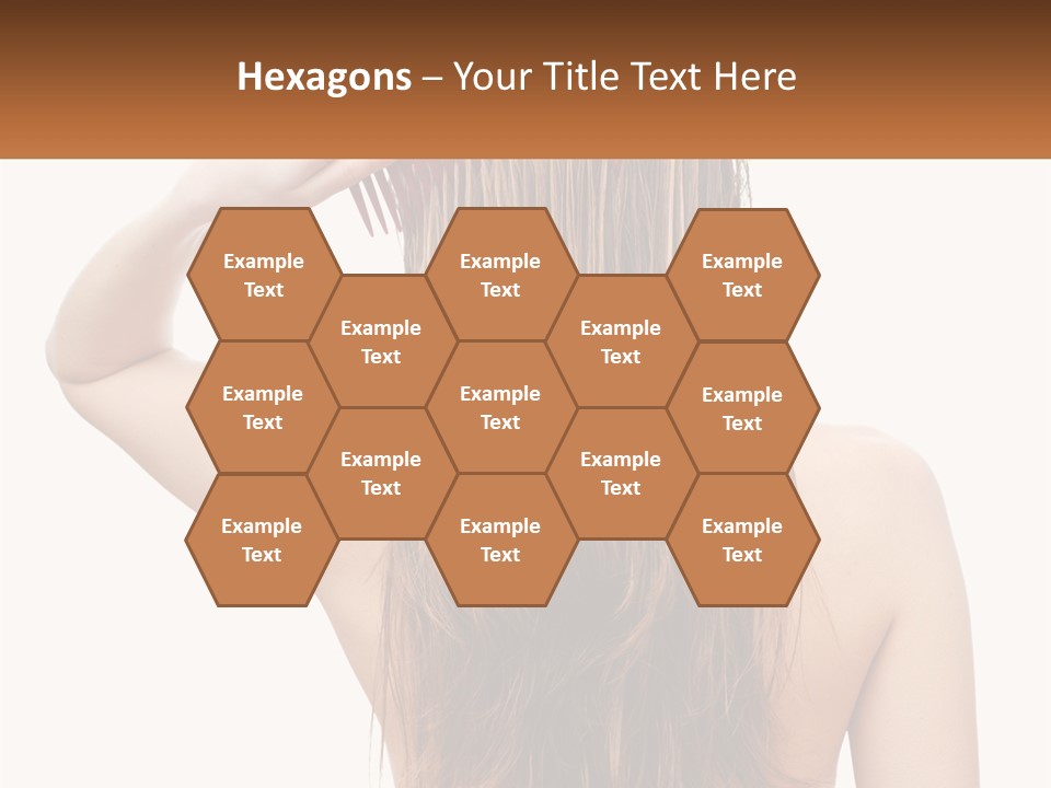 A Woman Holding A Comb Over Her Hair PowerPoint Template