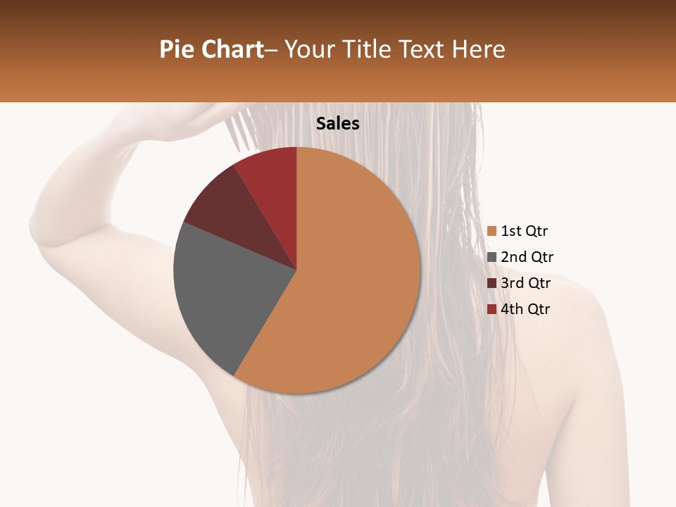 A Woman Holding A Comb Over Her Hair PowerPoint Template