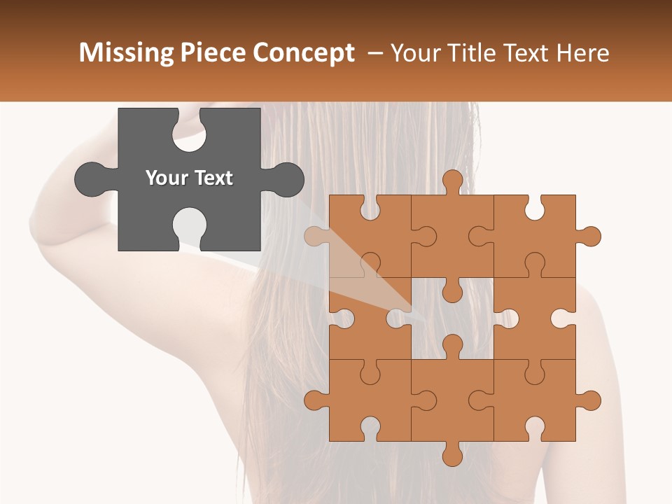 A Woman Holding A Comb Over Her Hair PowerPoint Template