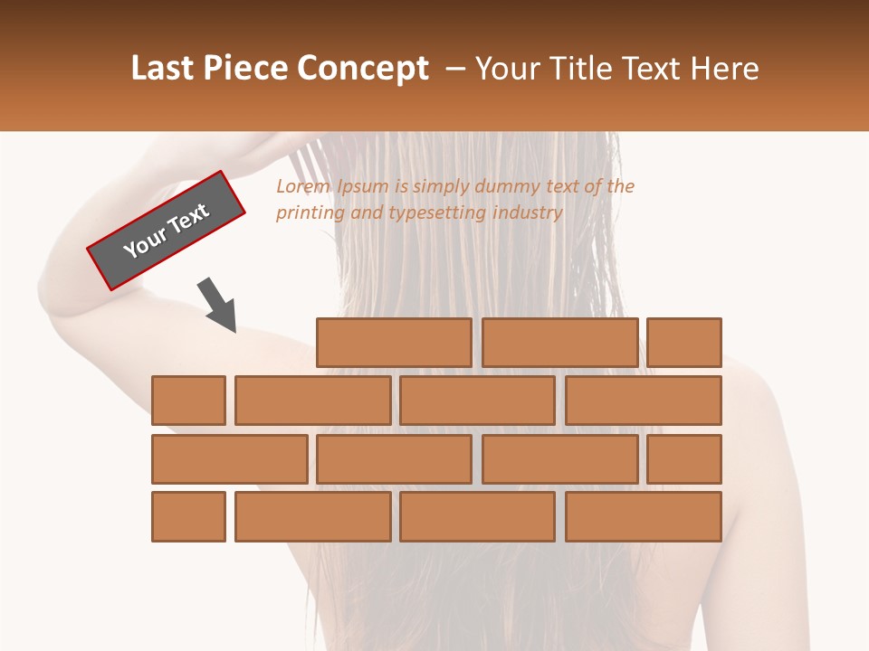 A Woman Holding A Comb Over Her Hair PowerPoint Template