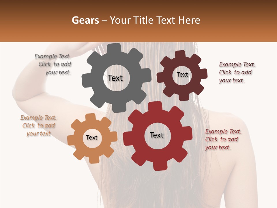 A Woman Holding A Comb Over Her Hair PowerPoint Template