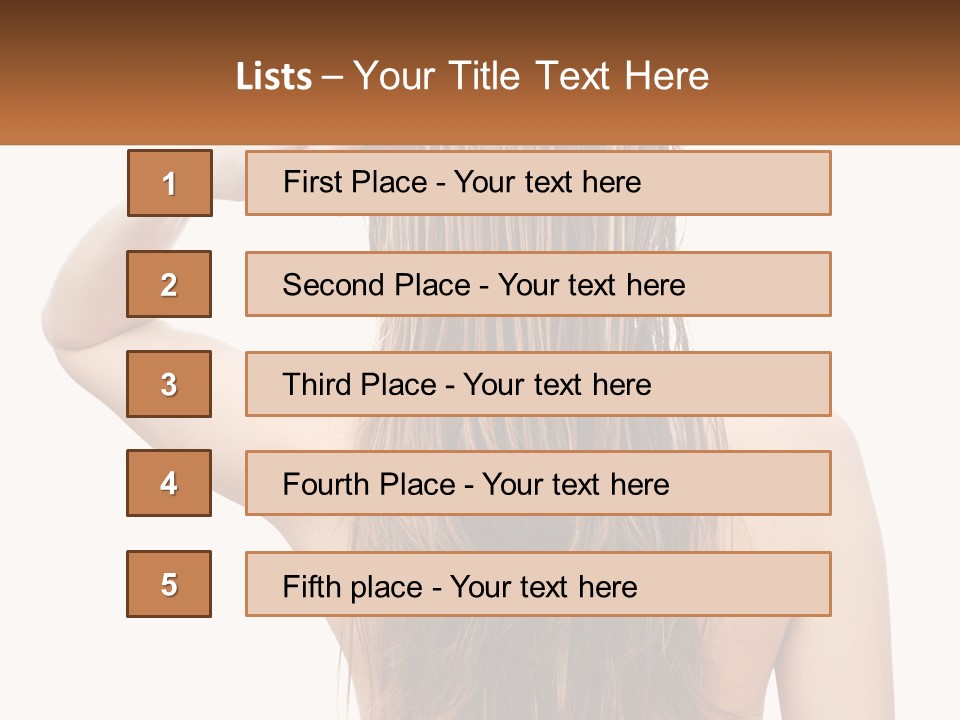A Woman Holding A Comb Over Her Hair PowerPoint Template