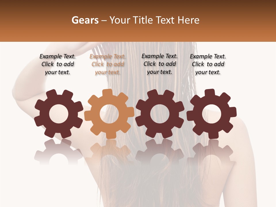 A Woman Holding A Comb Over Her Hair PowerPoint Template