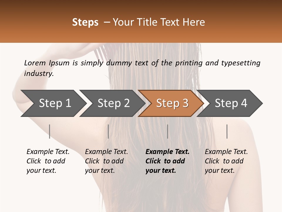 A Woman Holding A Comb Over Her Hair PowerPoint Template
