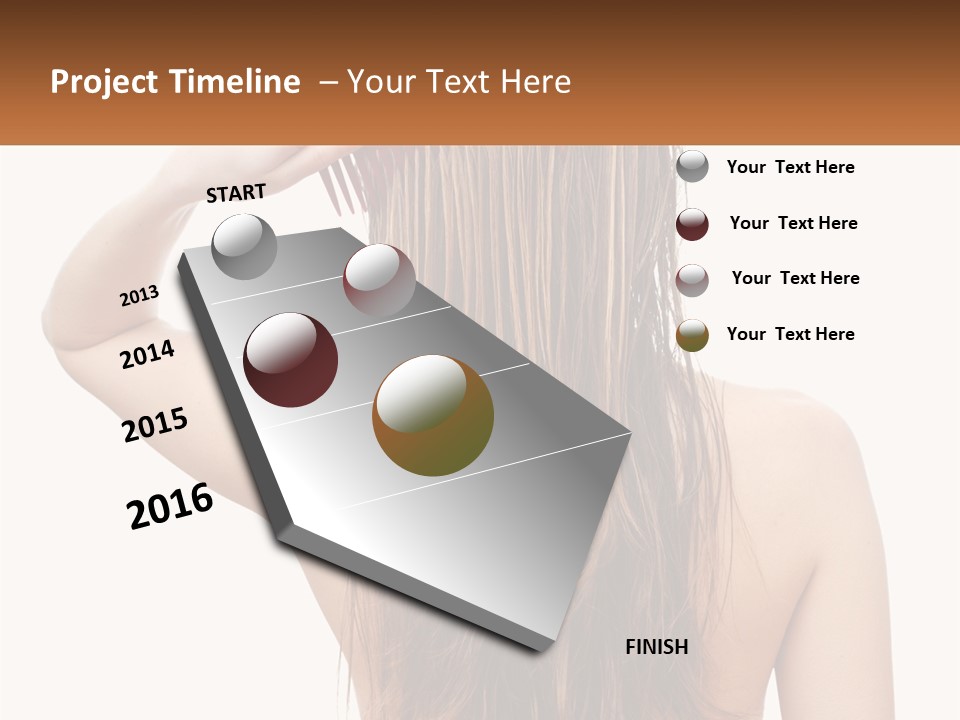 A Woman Holding A Comb Over Her Hair PowerPoint Template