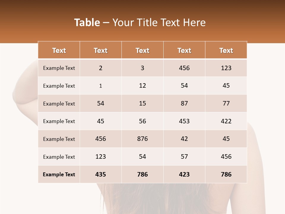 A Woman Holding A Comb Over Her Hair PowerPoint Template