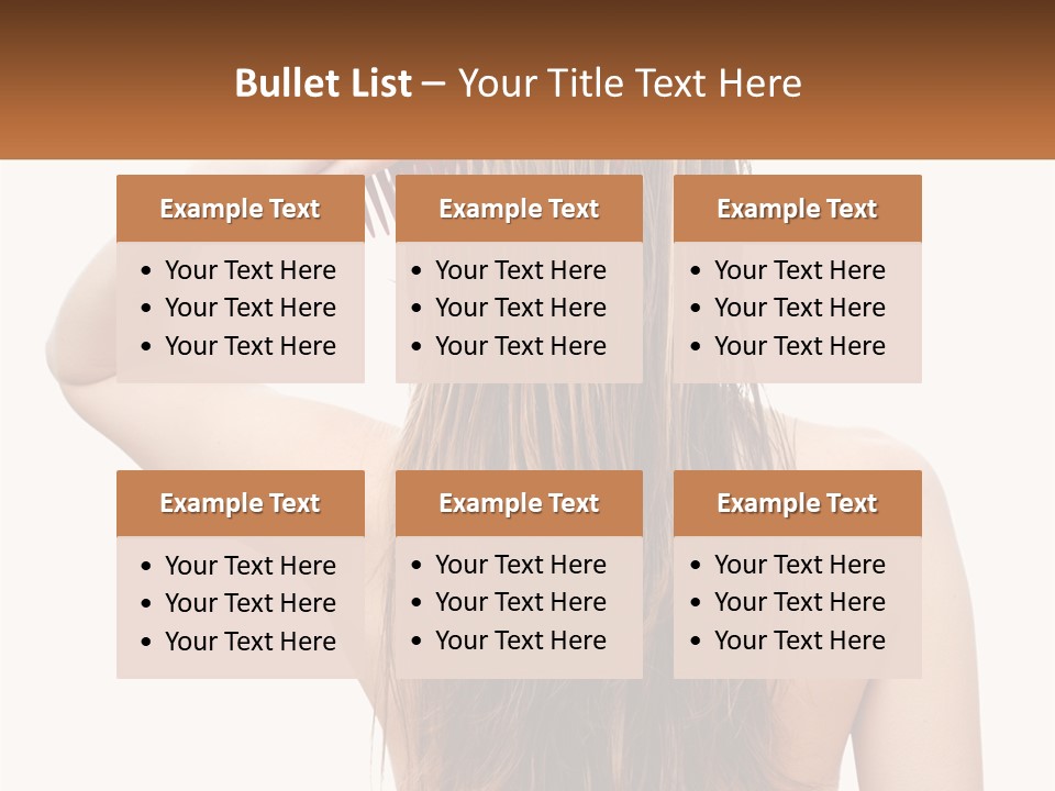 A Woman Holding A Comb Over Her Hair PowerPoint Template