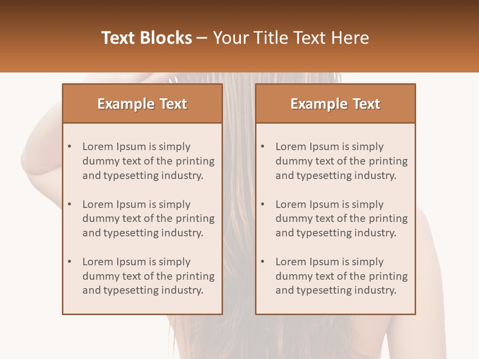 A Woman Holding A Comb Over Her Hair PowerPoint Template