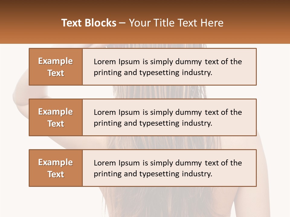 A Woman Holding A Comb Over Her Hair PowerPoint Template