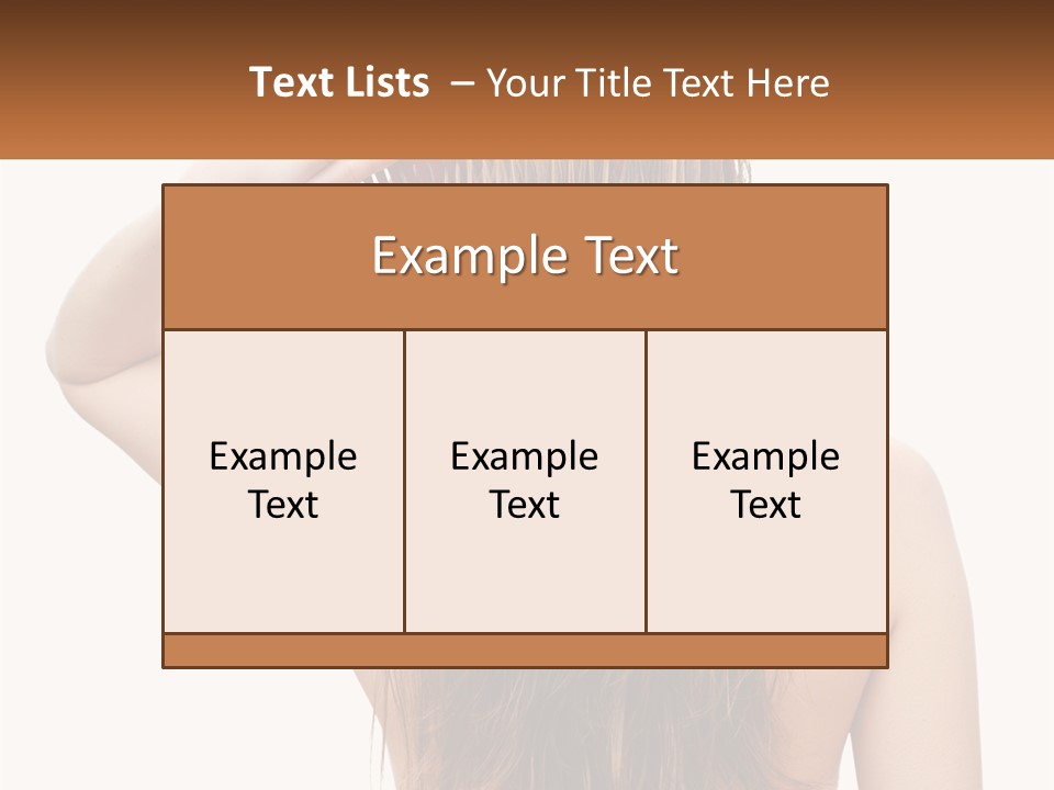 A Woman Holding A Comb Over Her Hair PowerPoint Template