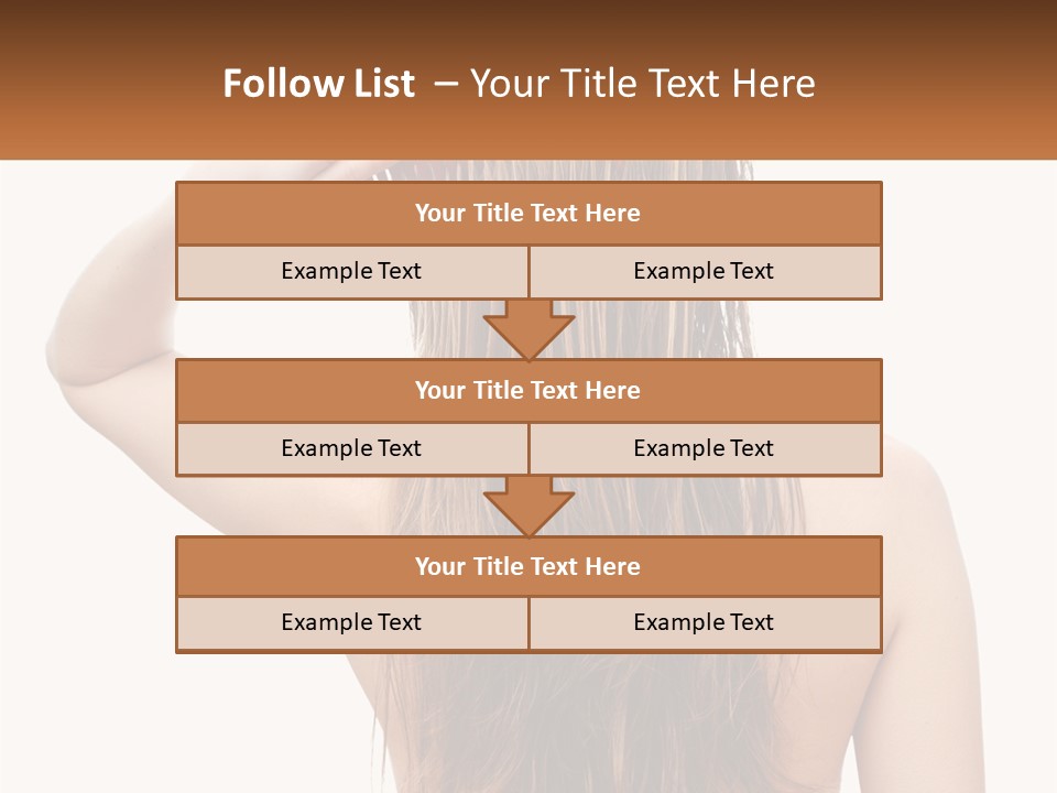 A Woman Holding A Comb Over Her Hair PowerPoint Template
