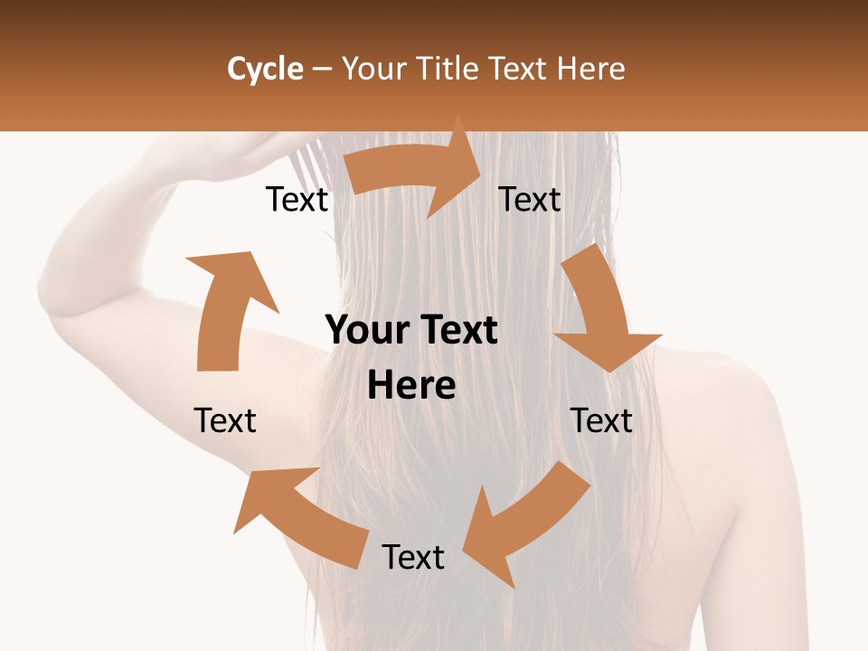 A Woman Holding A Comb Over Her Hair PowerPoint Template