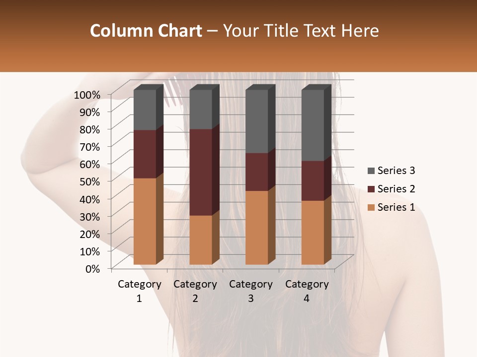 A Woman Holding A Comb Over Her Hair PowerPoint Template
