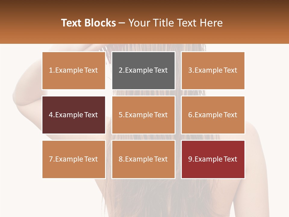 A Woman Holding A Comb Over Her Hair PowerPoint Template