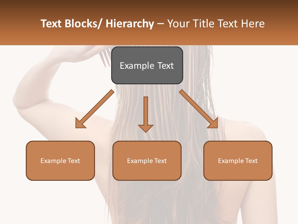 A Woman Holding A Comb Over Her Hair PowerPoint Template