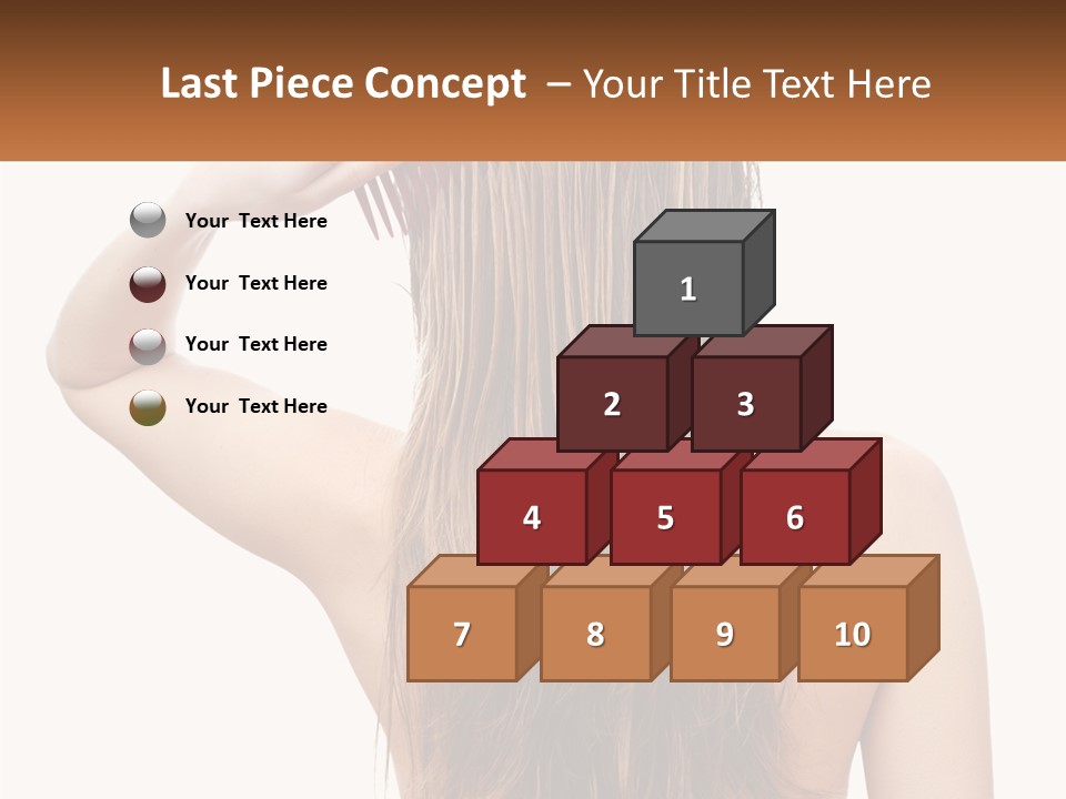 A Woman Holding A Comb Over Her Hair PowerPoint Template