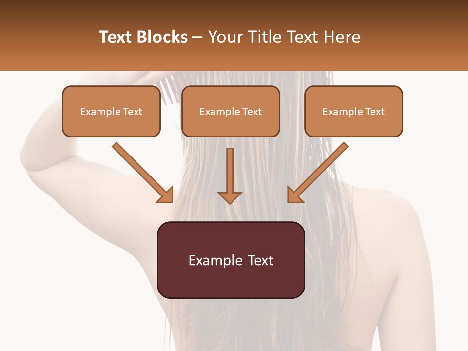 A Woman Holding A Comb Over Her Hair PowerPoint Template